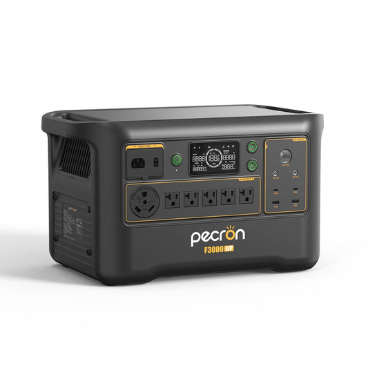 PECRON Portable Power Station F3000LFP, 3072Wh Solar Generator, 3600W LiFePO4 Battery Home Backup, Fast Charging Lithium Battery with 100W USB-C Output for Home, Camping, RV, Emergency