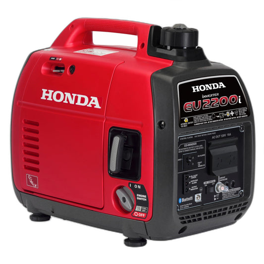 Honda EU2200i 2200 Watt Inverter Generator, Super Quiet 120V Gas Powered Portable Generator for Camping or Home Backup Power Supply, Up to 8.1 Hour Run Time (EU2200ITAN)
