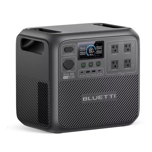 BLUETTI Elite 200 V2 Portable Power Station, 2073.6Wh LFP Battery Backup w/ 4 2600W AC Outlets (3900W Power Lifting), 0-80% Fast Charging in 50 Min, Solar Generator for Camping, Off-grid and Emergency